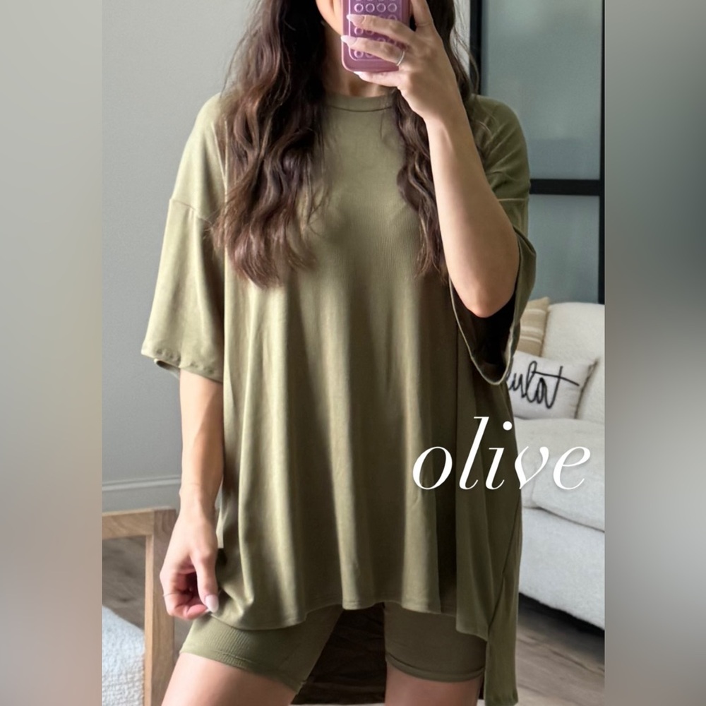 Olive Ribbed Novi Set